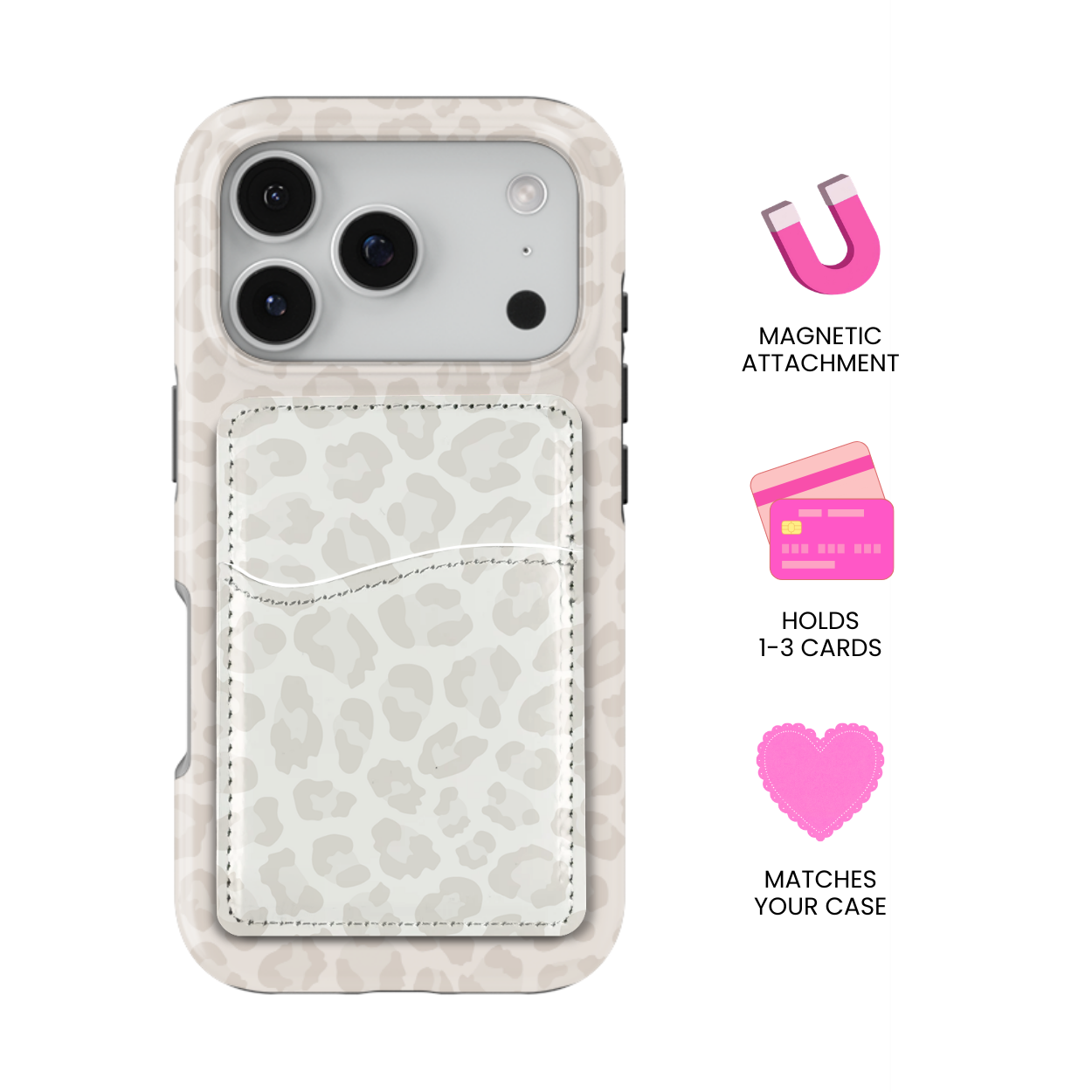 Dust Bunny Leopard MagSafe Card Holder