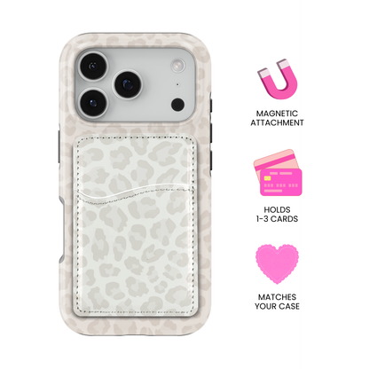 Dust Bunny Leopard MagSafe Card Holder