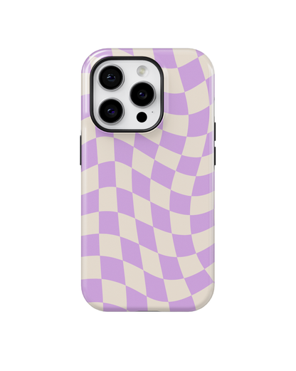 Lilac Wavy Checkers II MagSafe Phone Case