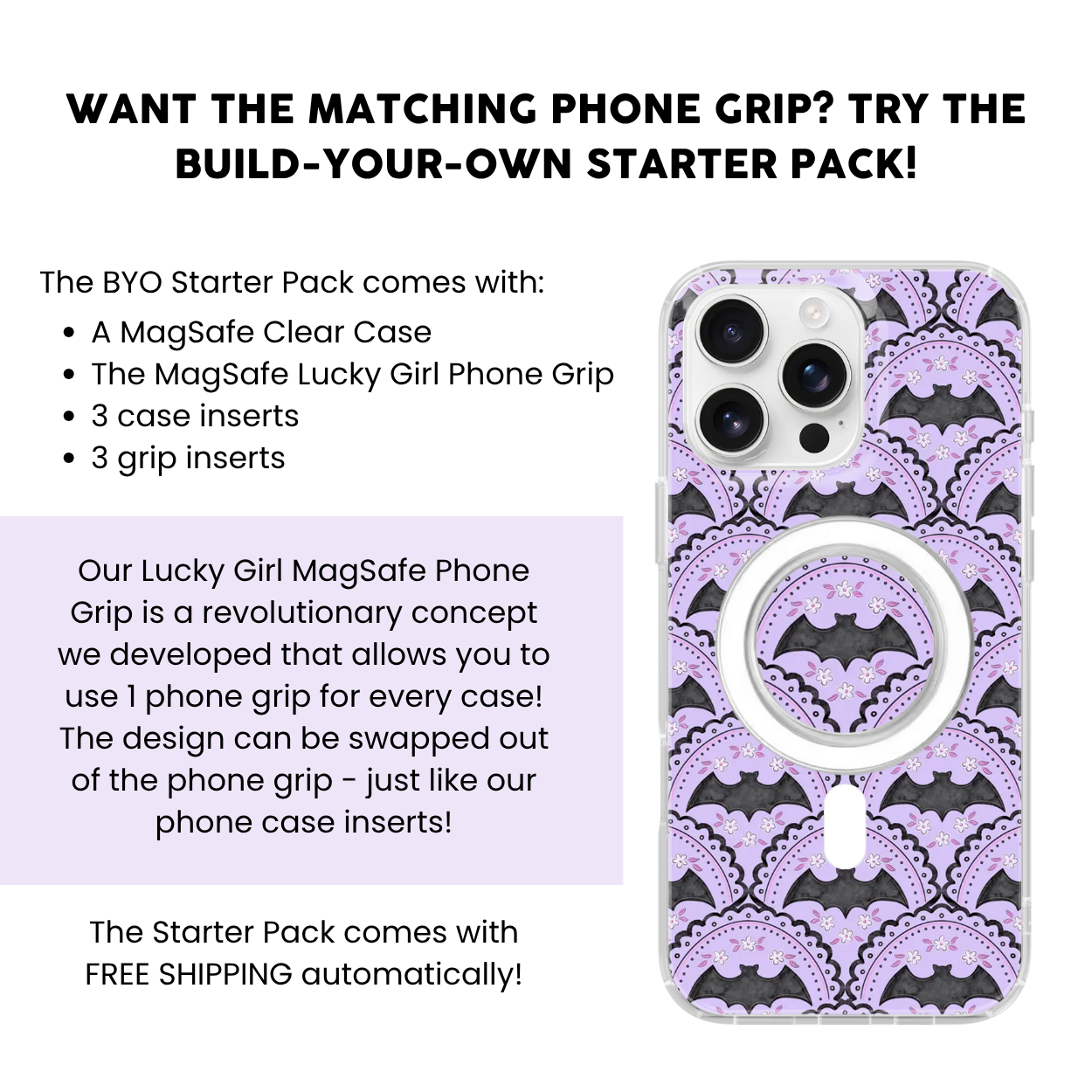 Bat Babe Clear Case Insert