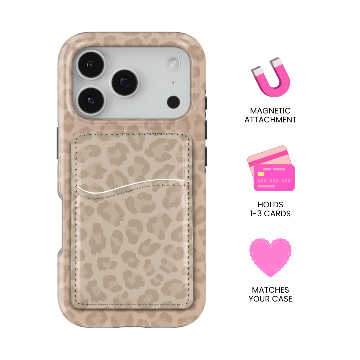 Chestnut Leopard MagSafe Card Holder