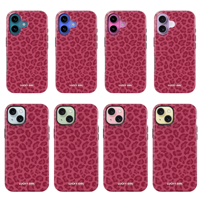 Black Cherry Leopard Phone Case