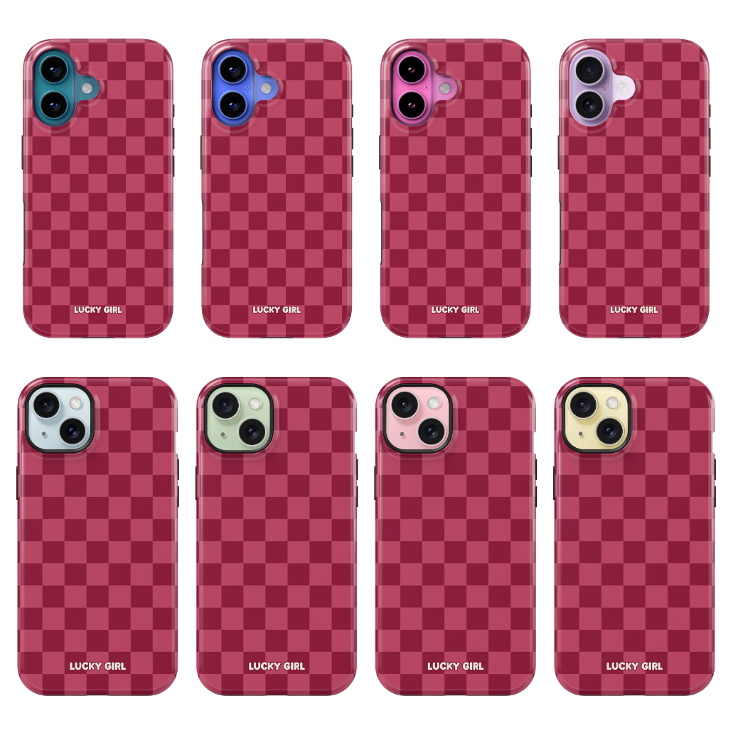 Black Cherry Checkers Phone Case
