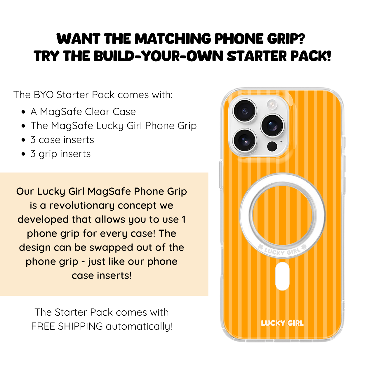 Mango Stripes Clear Case Insert