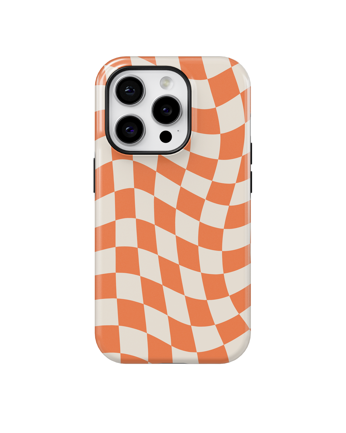 Tangerine Wavy Checkers II MagSafe Phone Case