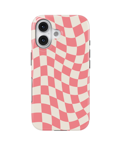 Rose All Day Wavy Checkers II MagSafe Phone Case