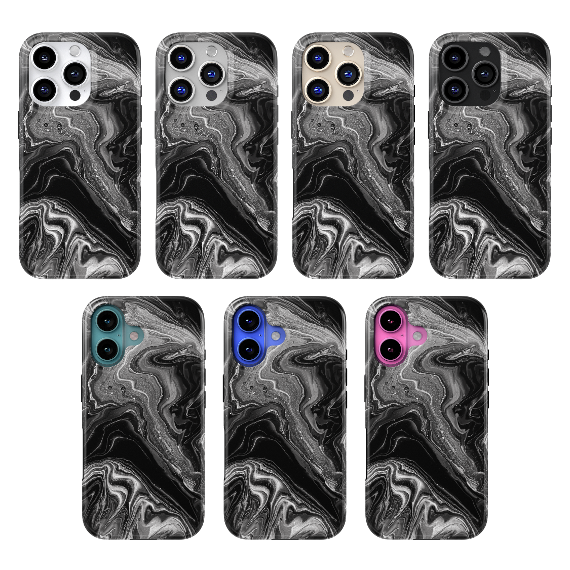 Obsidian Marble Obsession MagSafe Phone Case
