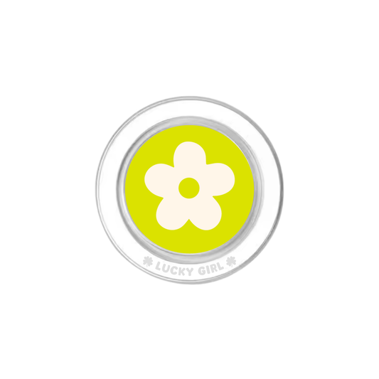 Electric Lime Flower II Phone Grip Insert