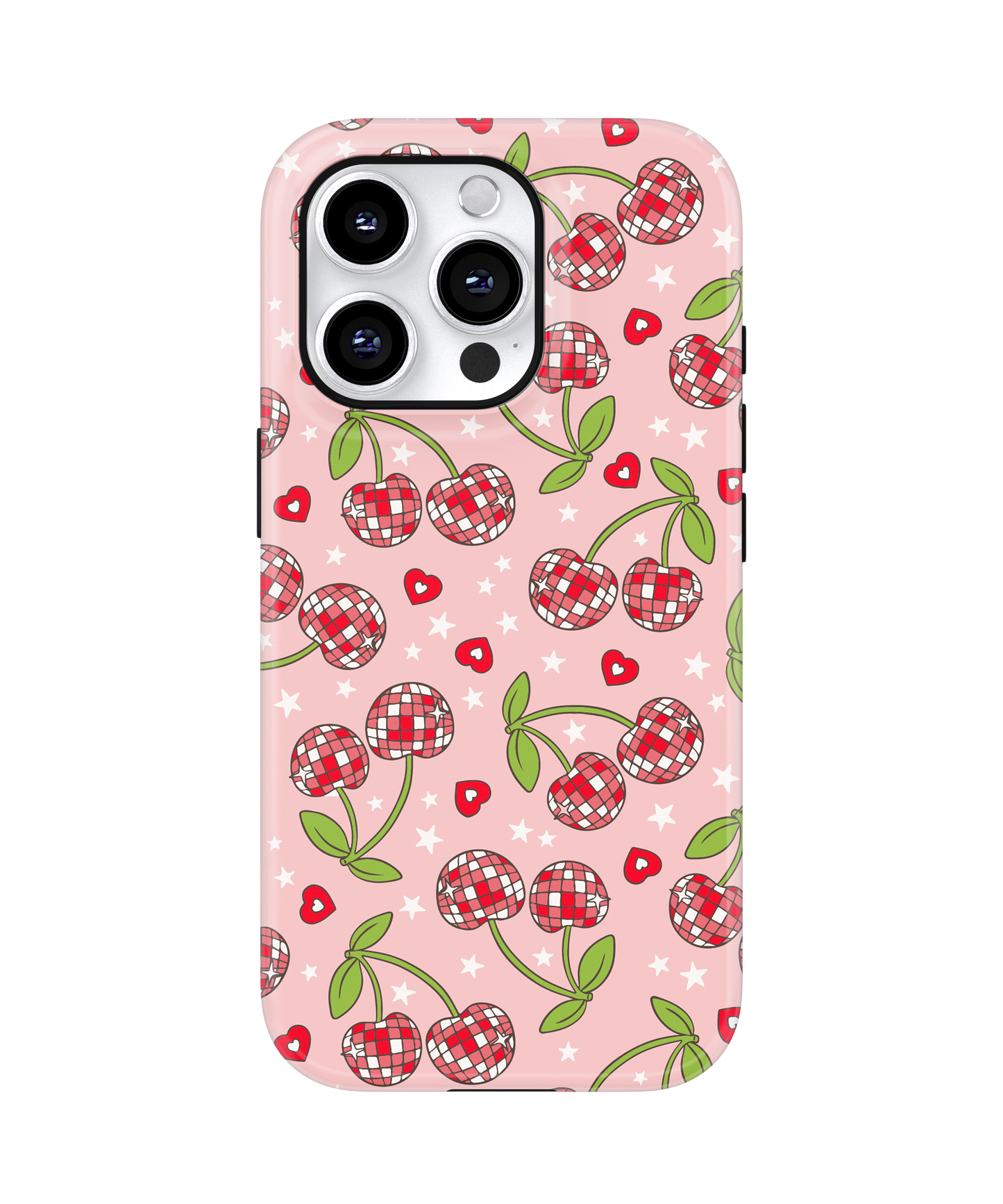 Pink & Red Disco Cherries MagSafe Phone Case