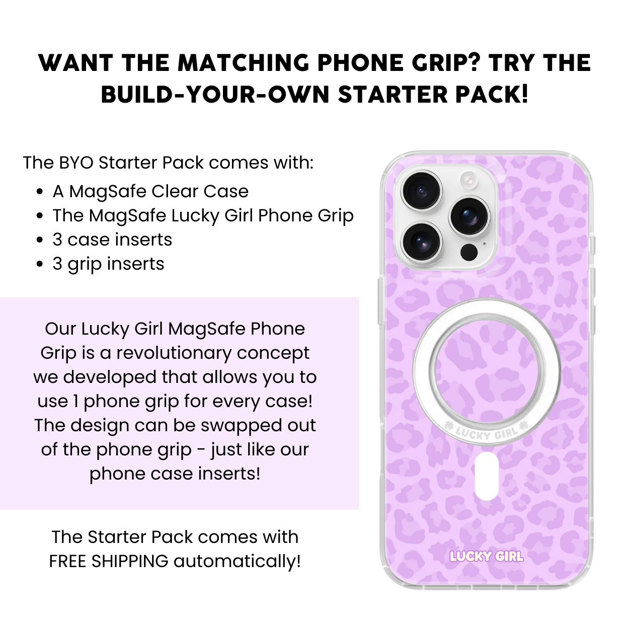 Lilac Leopard Clear Case Insert