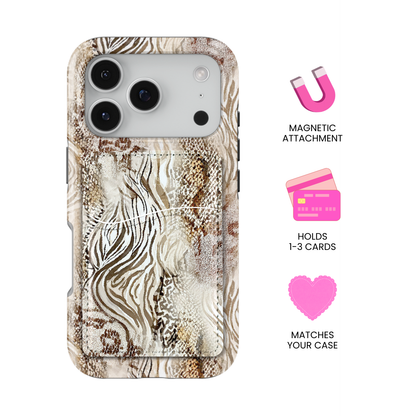 Cream Wild Thing MagSafe Card Holder