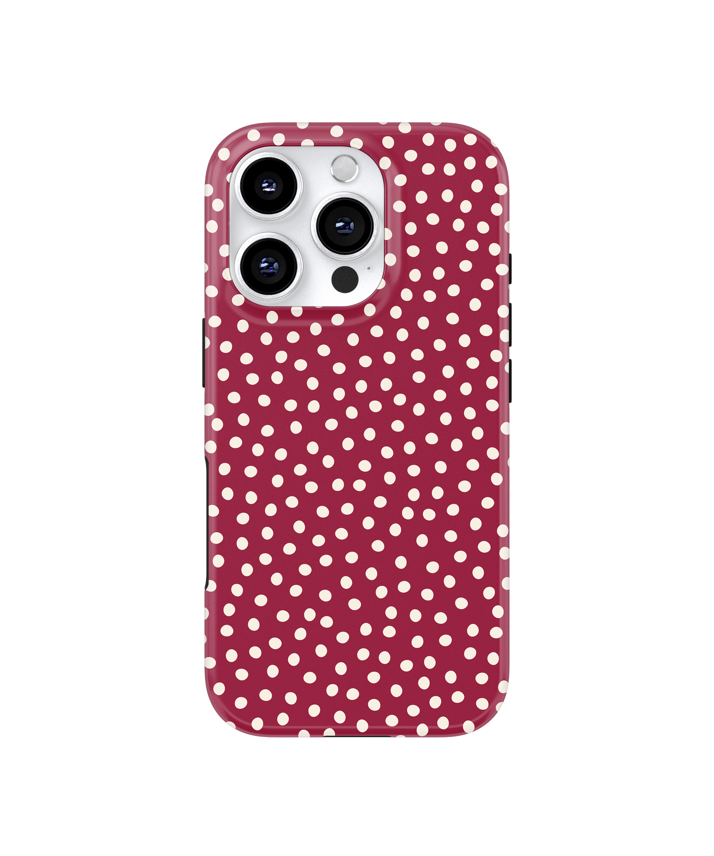 Black Cherry Dots MagSafe Phone Case
