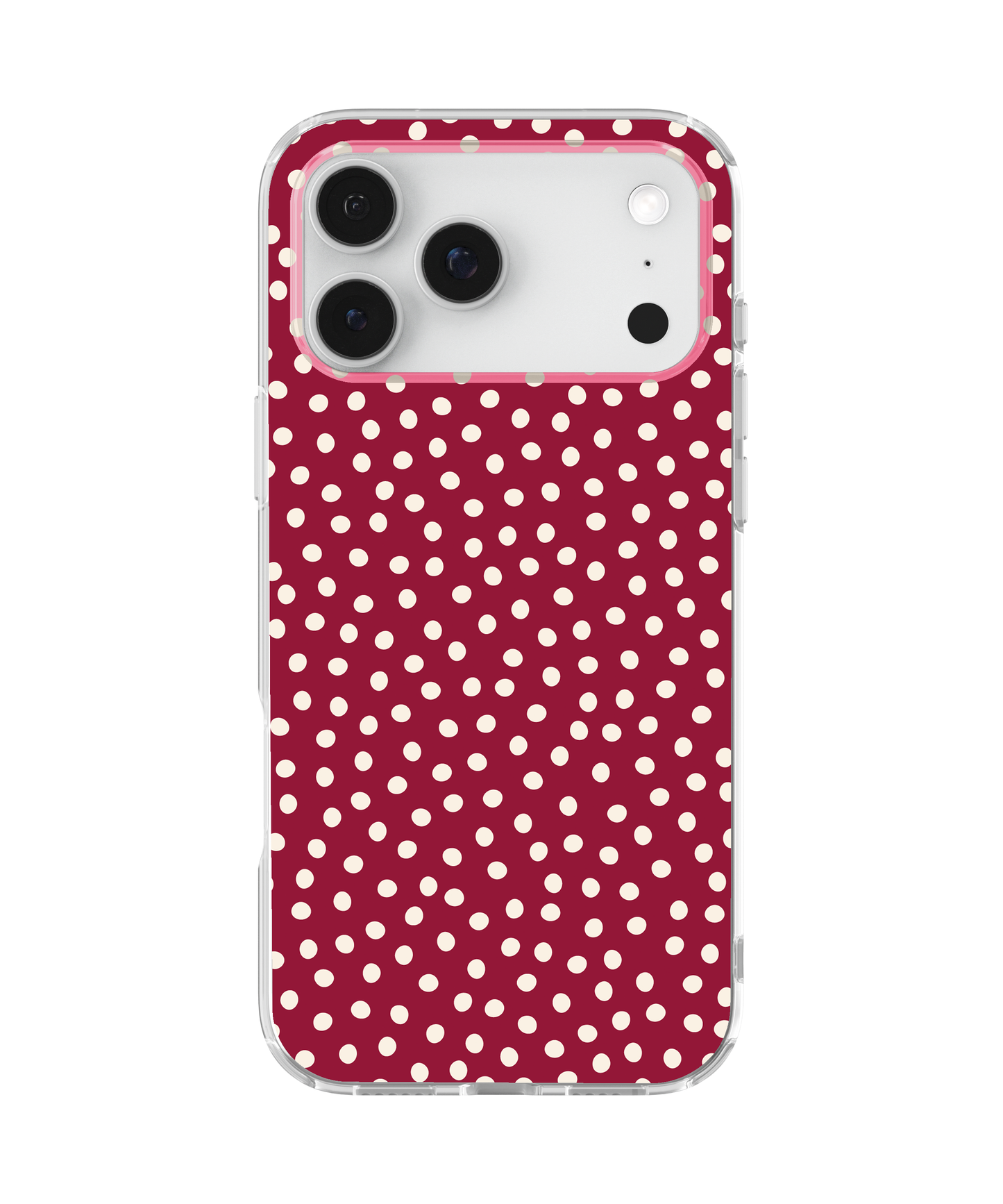 Black Cherry Dots Clear Case Insert