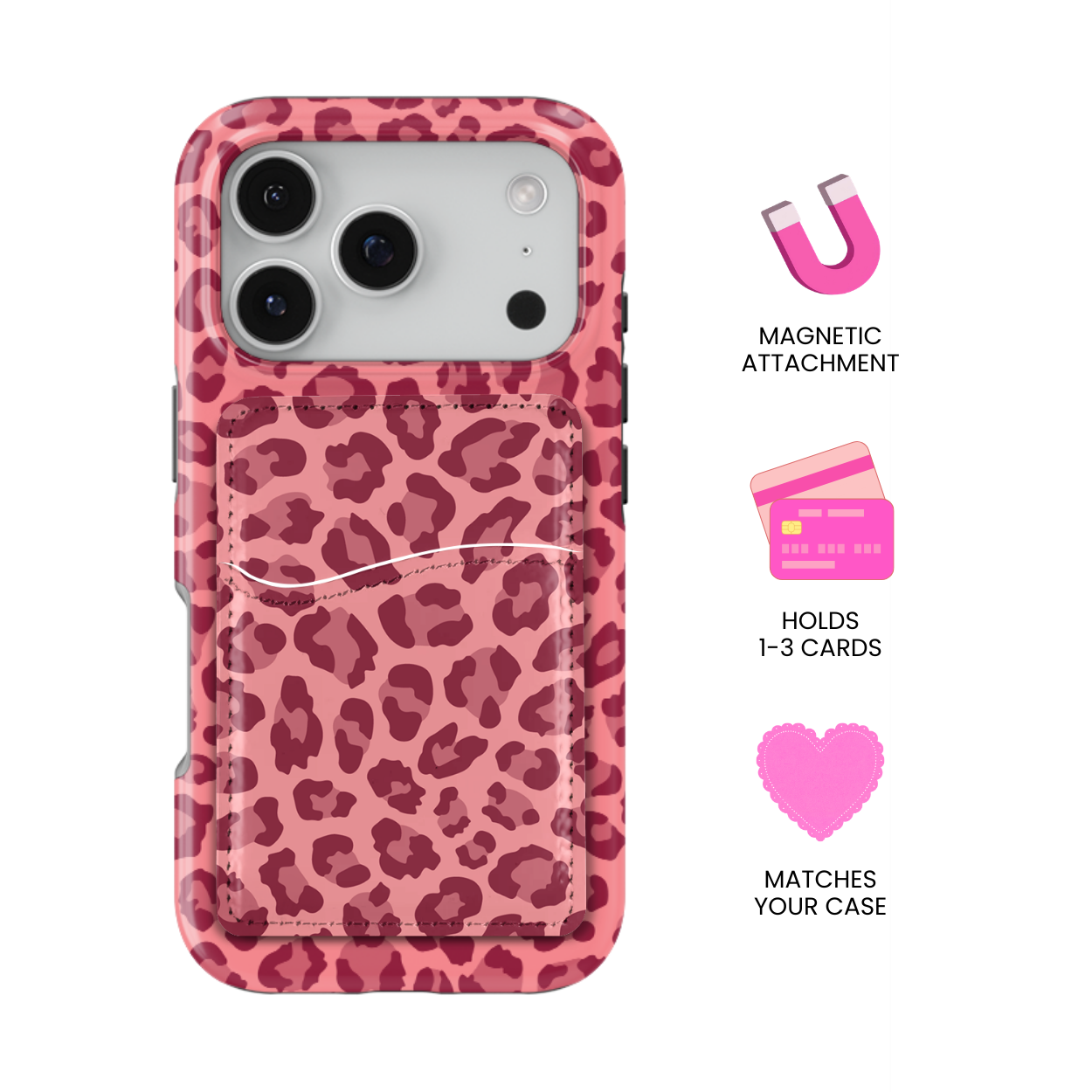 Love Leopard MagSafe Card Holder