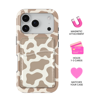 Chestnut Cow Print MagSafe Card Holder