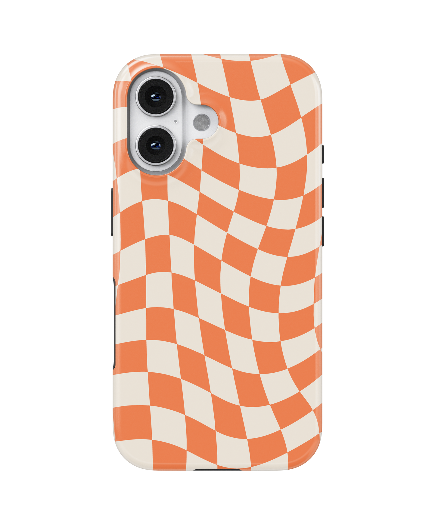 Tangerine Wavy Checkers II MagSafe Phone Case