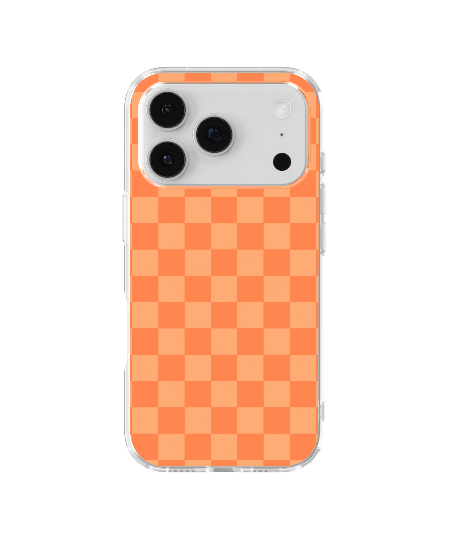 Tangerine Checkers Clear Case Insert