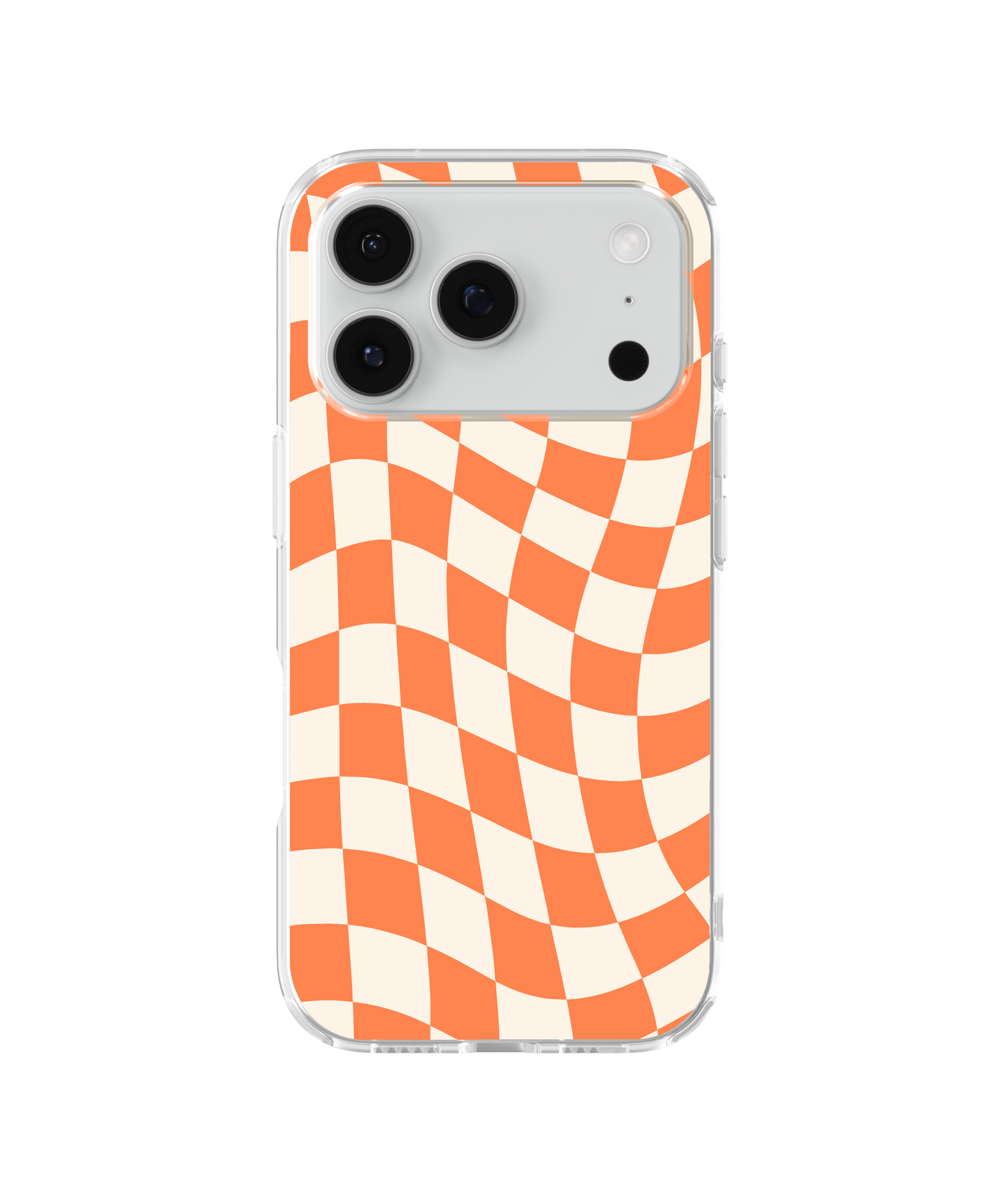 Tangerine Wavy Checkers II Clear Case Insert