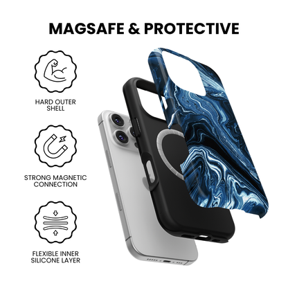 Sapphire Marble Obsession MagSafe Phone Case