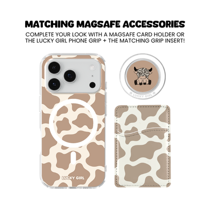 Chestnut Cow Print Clear Case Insert