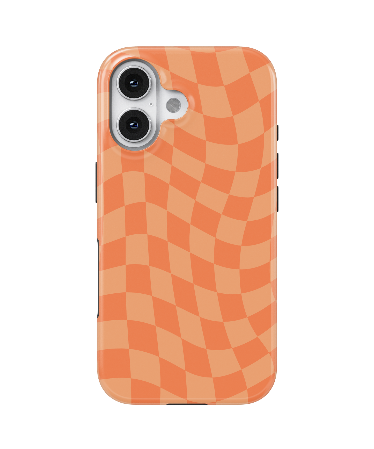 Tangerine Wavy Checkers MagSafe Phone Case