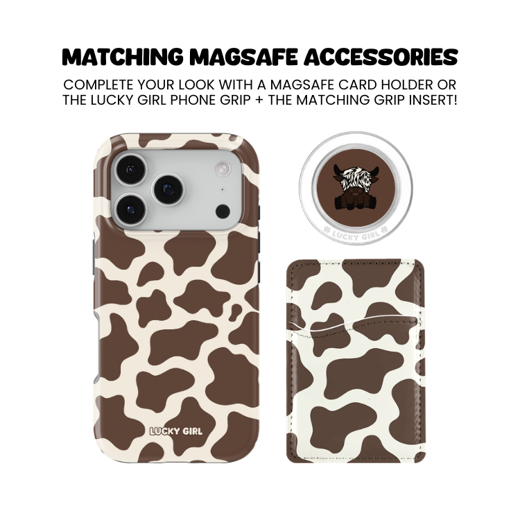 Espresso Cow Print Phone Case
