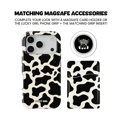 Onyx Cow Print Phone Case