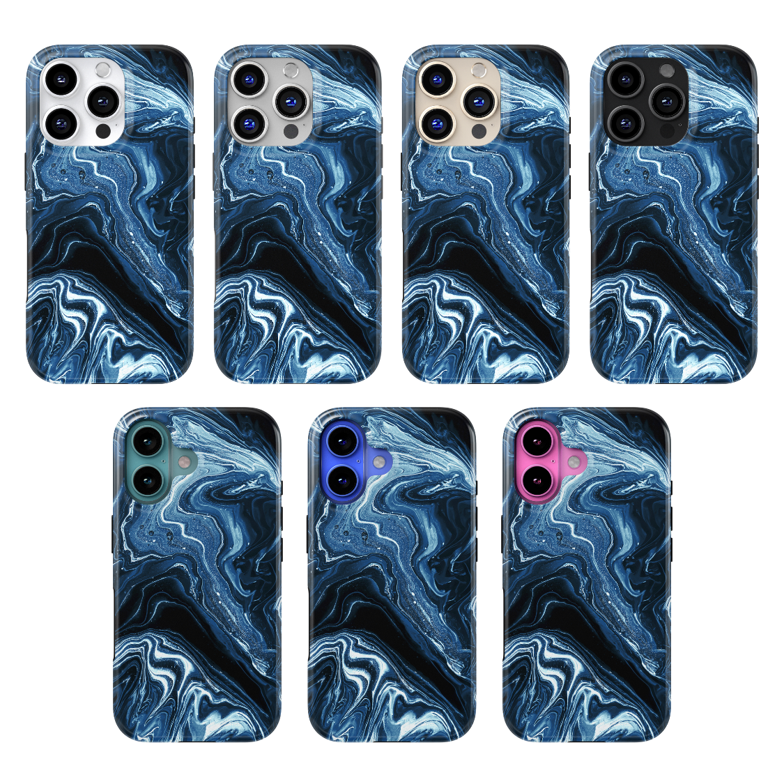 Sapphire Marble Obsession MagSafe Phone Case