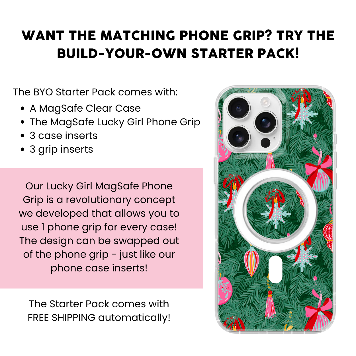 Nestled Cheer Clear Case Insert