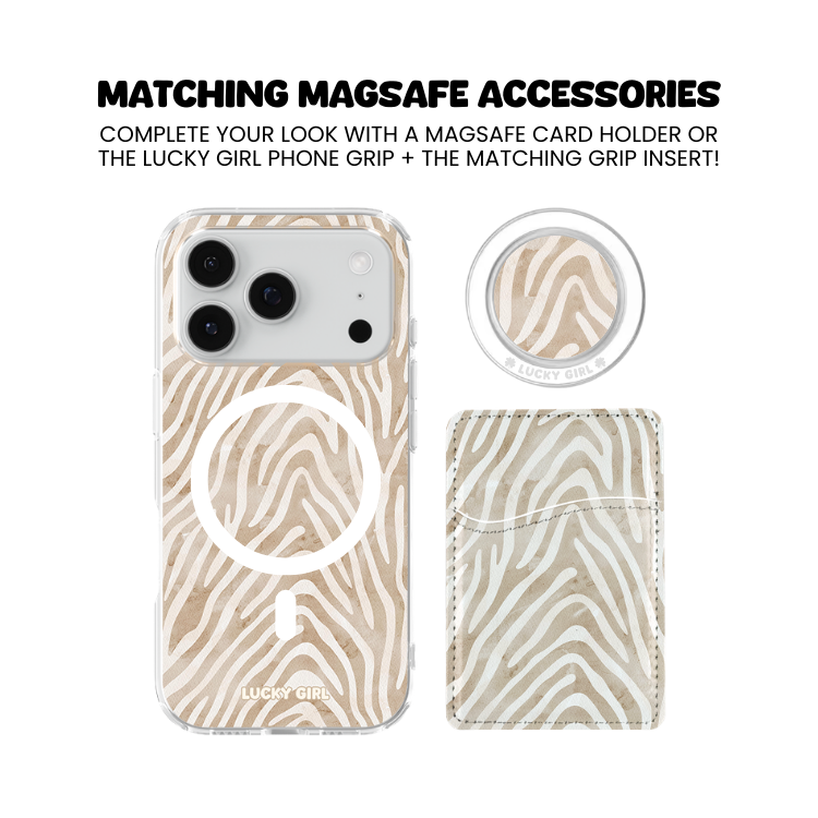 Sandstone Zebra Clear Case Insert