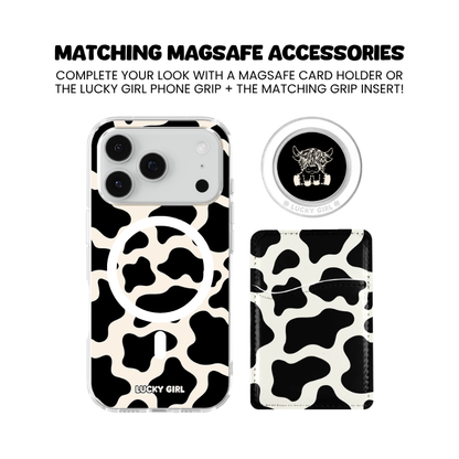 Onyx Cow Print Clear Case Insert
