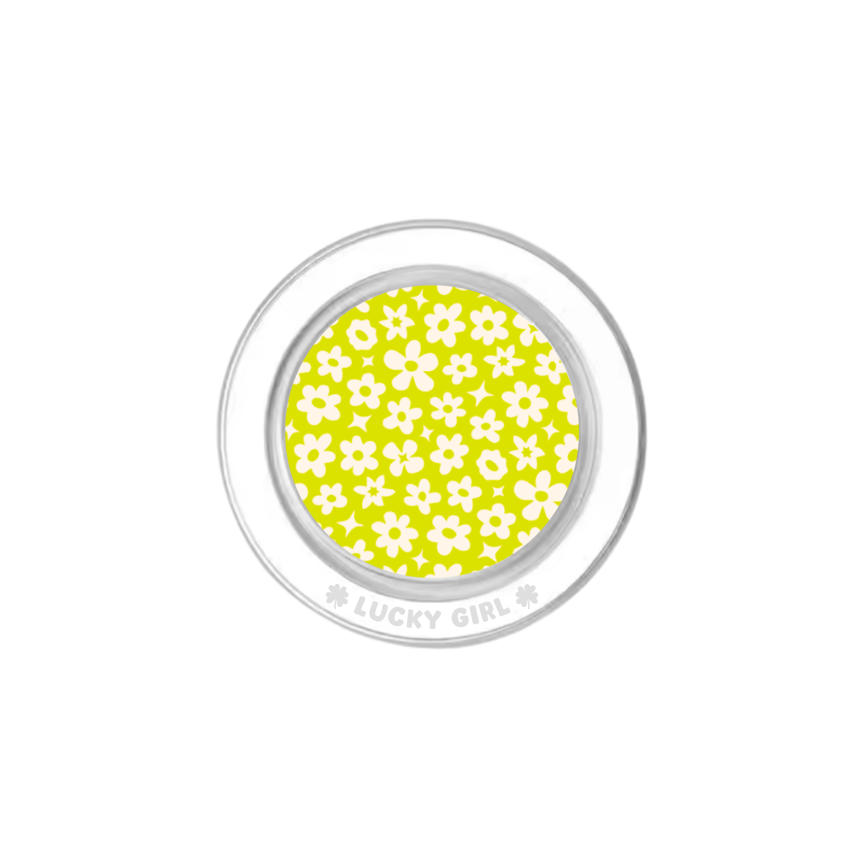 Electric Lime Little Blooms Phone Grip Insert