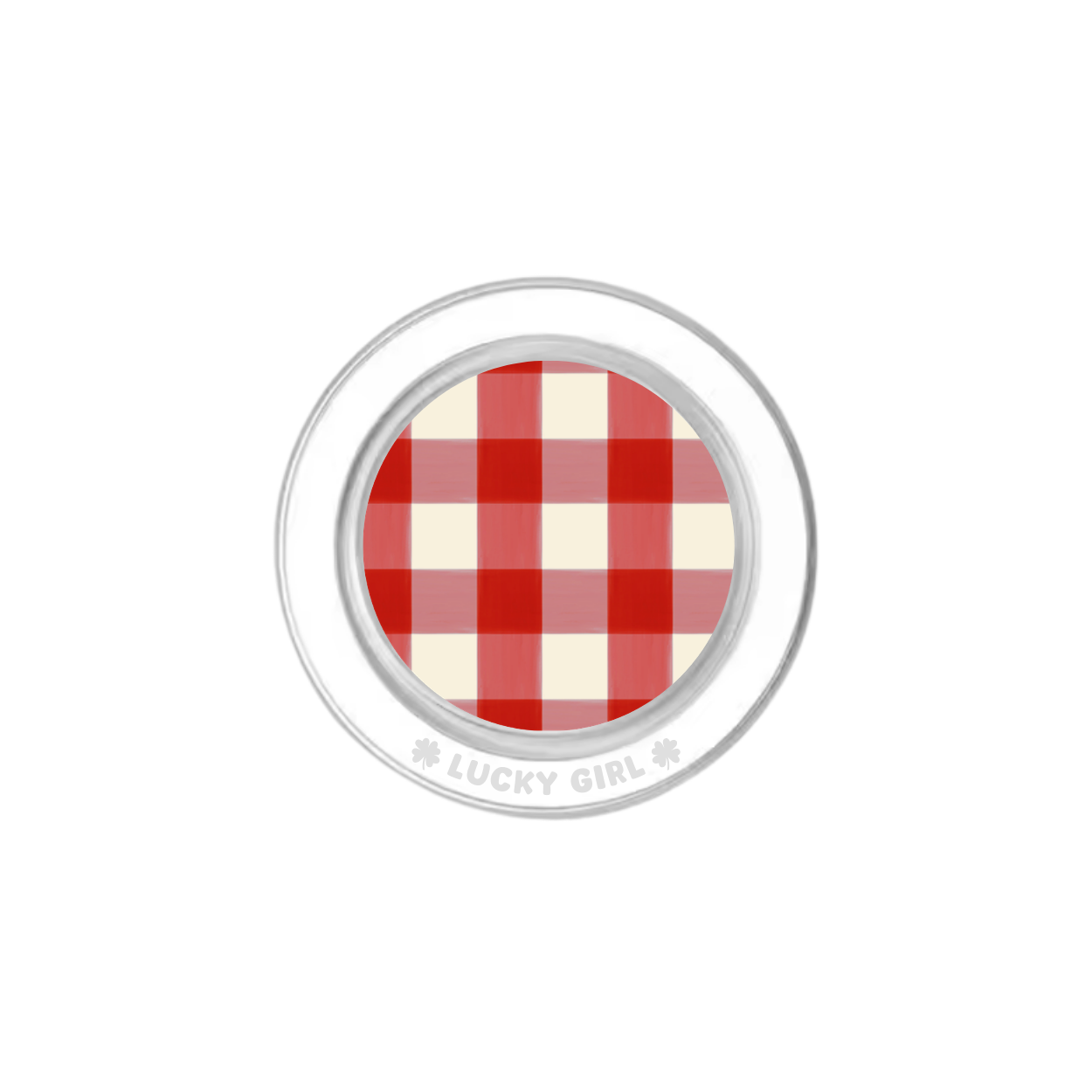 Apple Gingham Phone Grip Insert