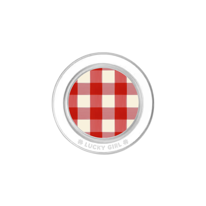 Apple Gingham Phone Grip Insert
