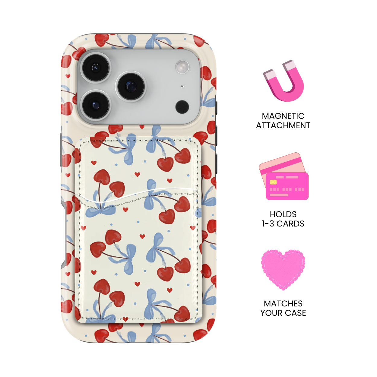 Cherry Cute MagSafe Card Holder