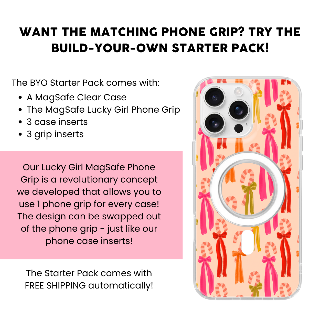 Peppermint Pop Clear Case Insert