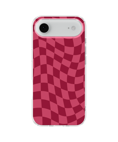 Black Cherry Wavy Checkers Clear Case Insert
