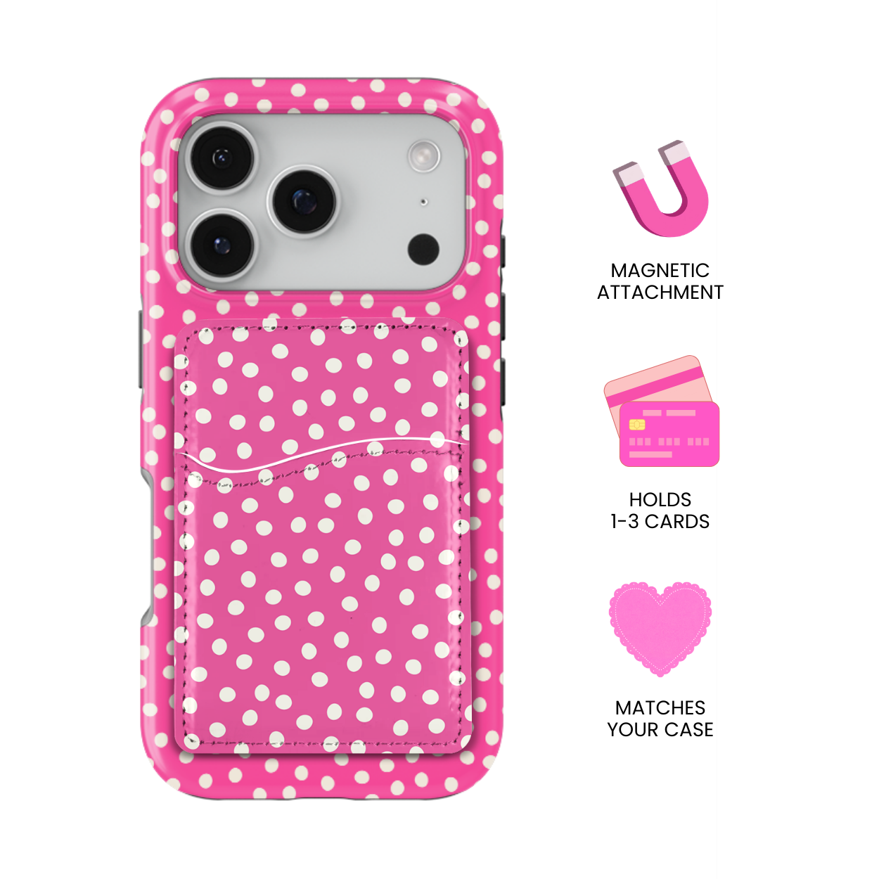 It Girl Dots MagSafe Card Holder