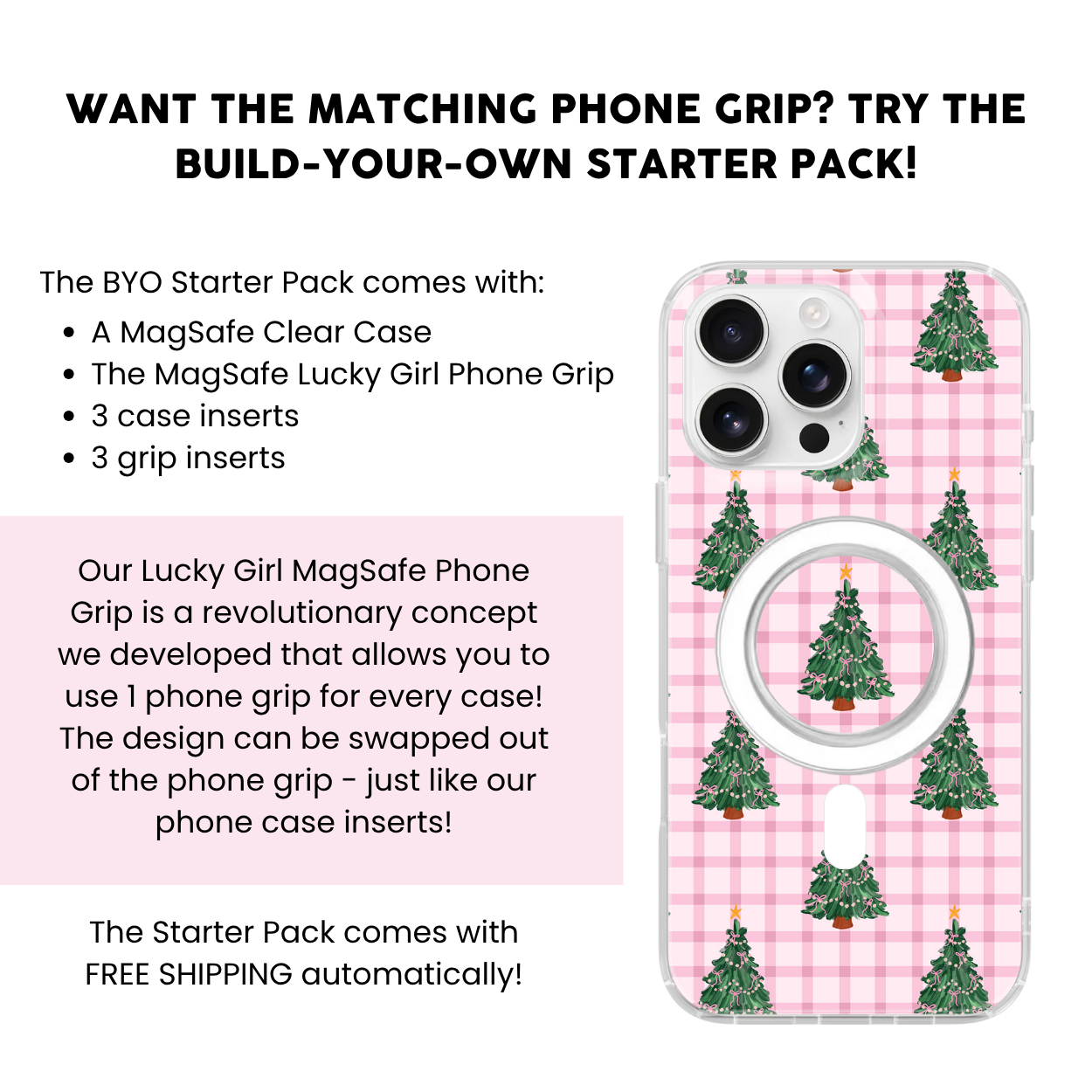 Plaid & Pine Clear Case Insert