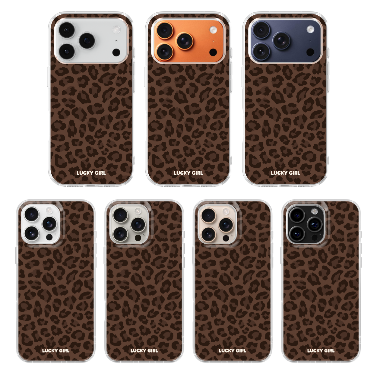 Espresso Leopard Clear Case Insert