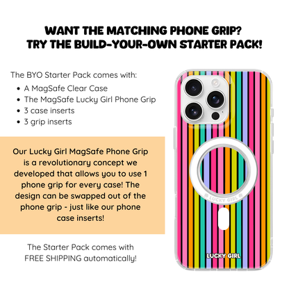 Rainbow Stripes Clear Case Insert