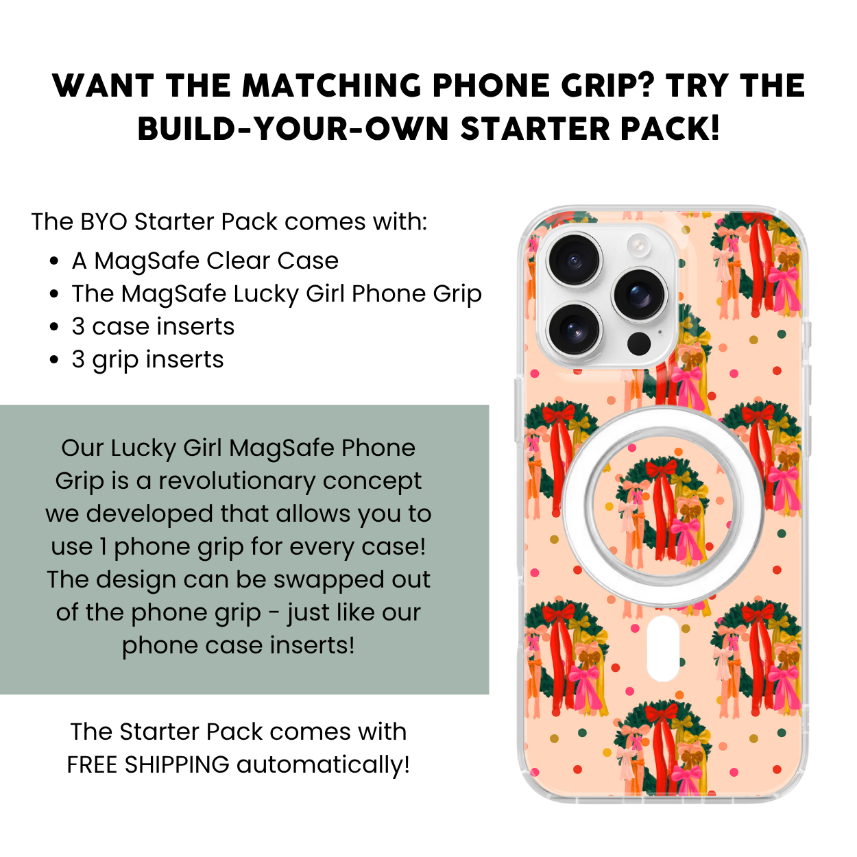 Wreath Whimsy Clear Case Insert