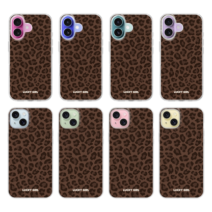 Espresso Leopard Clear Case Insert