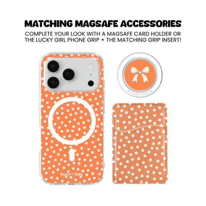 Tangerine Dots Clear Case Insert