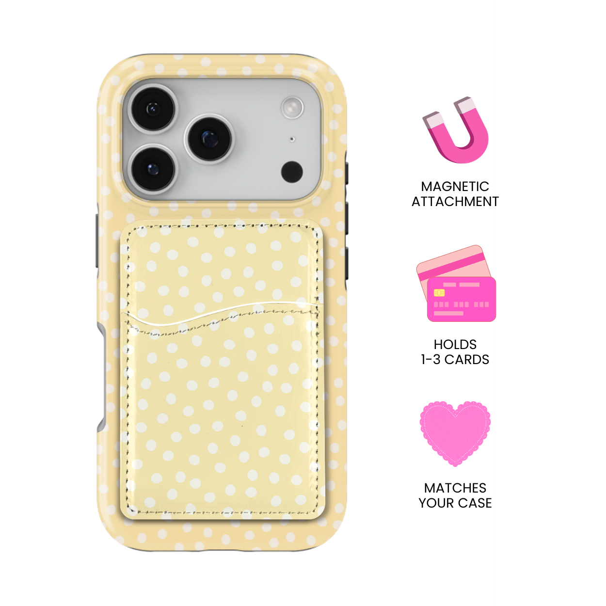 Banana Whispers Dots MagSafe Card Holder