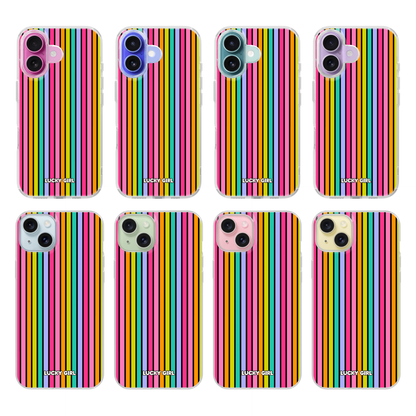Rainbow Stripes Clear Case Insert
