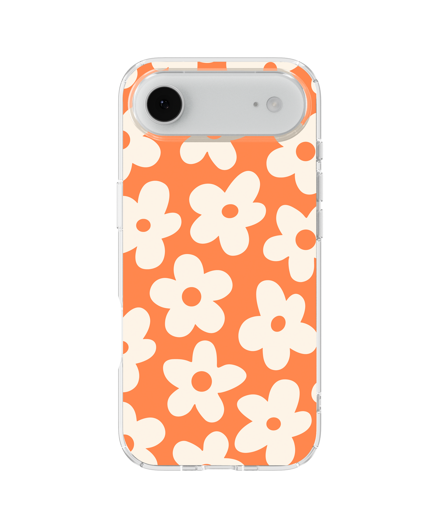 Tangerine Big Blooms Clear Case Insert