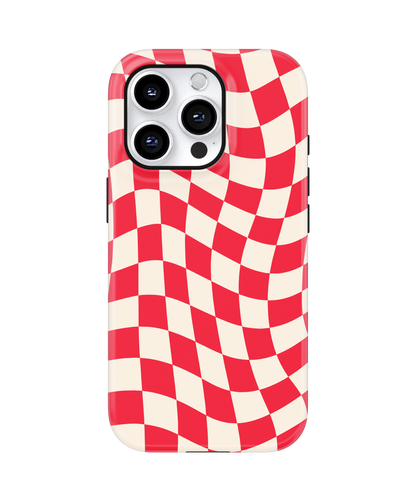 Vermillion Wavy Checkers II MagSafe Phone Case