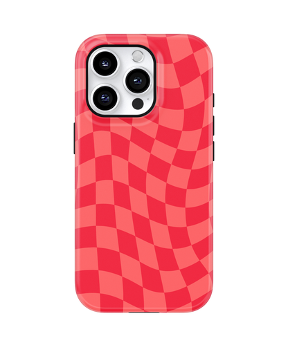 Vermillion Wavy Checkers MagSafe Phone Case