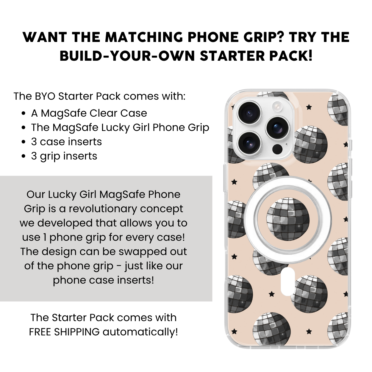 Mirrorball Drop Clear Case Insert